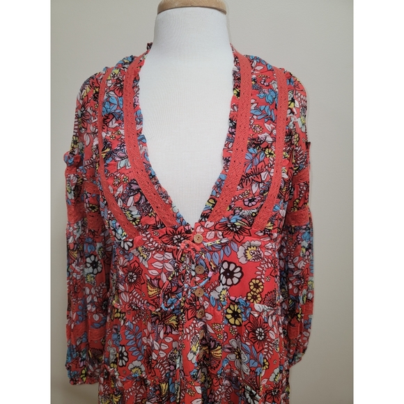 Free People × Cassis Printed Chiffon Dress - Picture 7 of 15